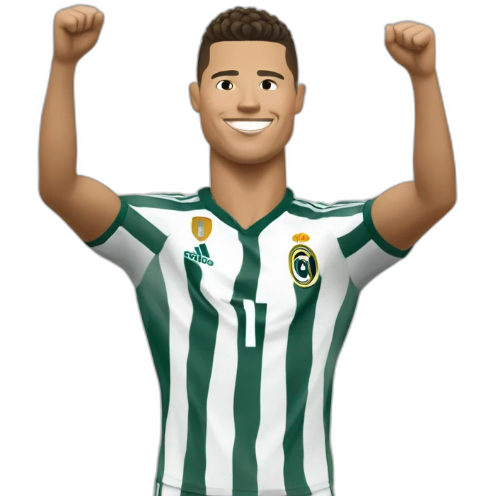 Ronaldo qui fait sa célébrations  emoji