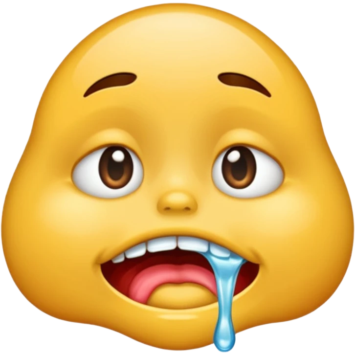 drooling saliva and spit dripping out of mouth only emoji