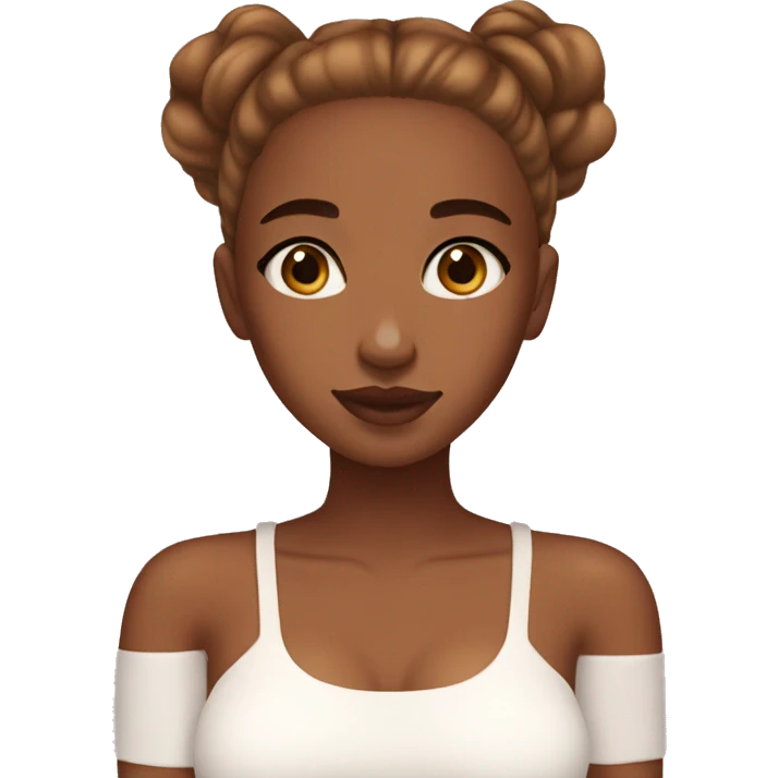 Caramel skin girl clean girl aesthetic skincare emoji