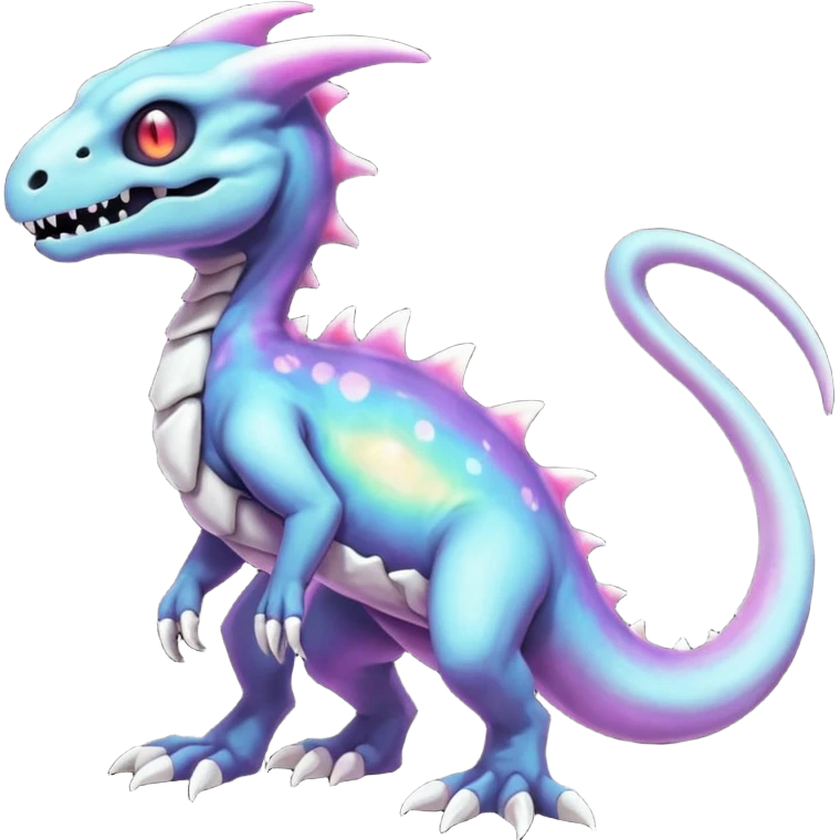Nebulae Salandit-Cubone-Duskull-Noibat-Fakémon-hybrid-creature (full body)  emoji