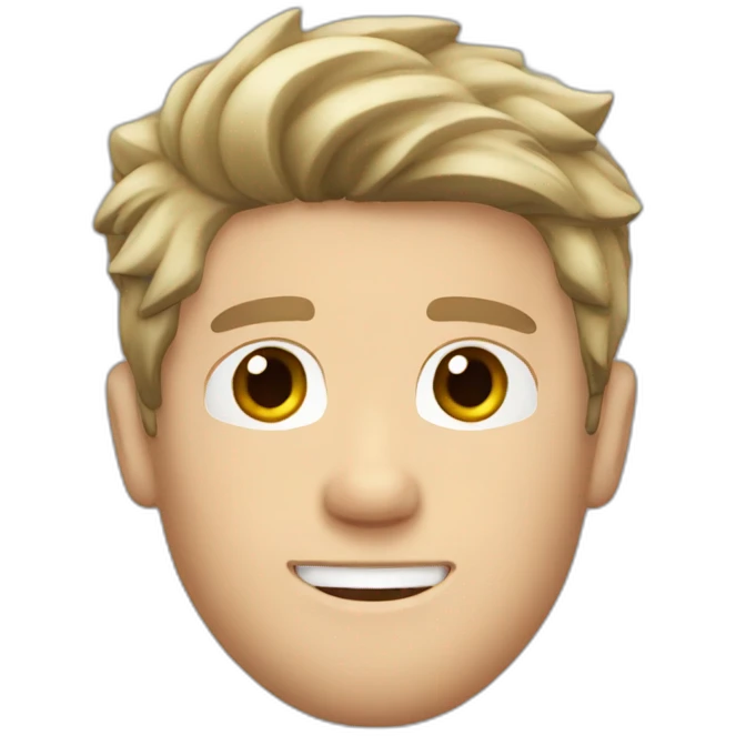 niall horan with brown hair and stubble emoji