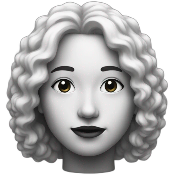 portrait white and black emoji
