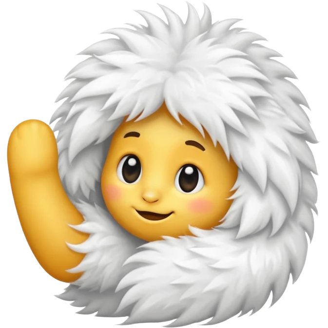 White furry thumb emoji