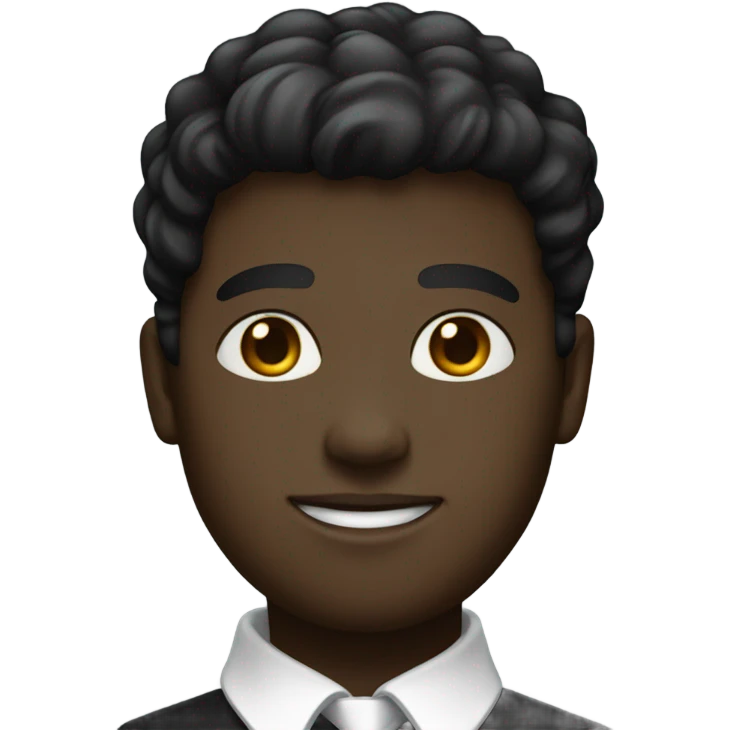 create a black with white collar and socks  emoji