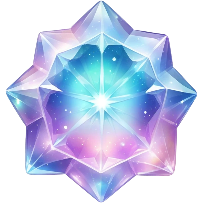 Sparkly glossy Pastel whitish iridescent glass nebula glass crystal emoji