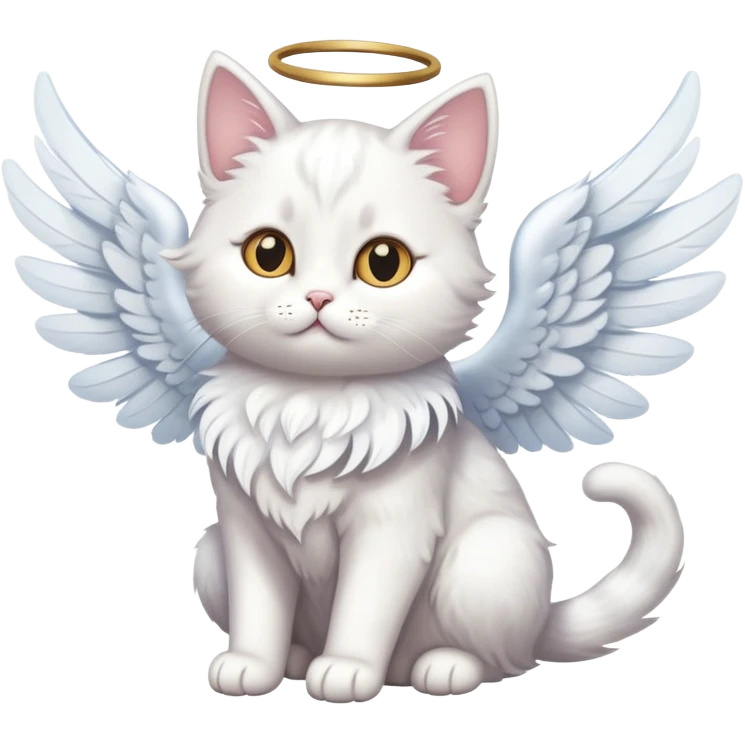 a cat with angel wings emoji