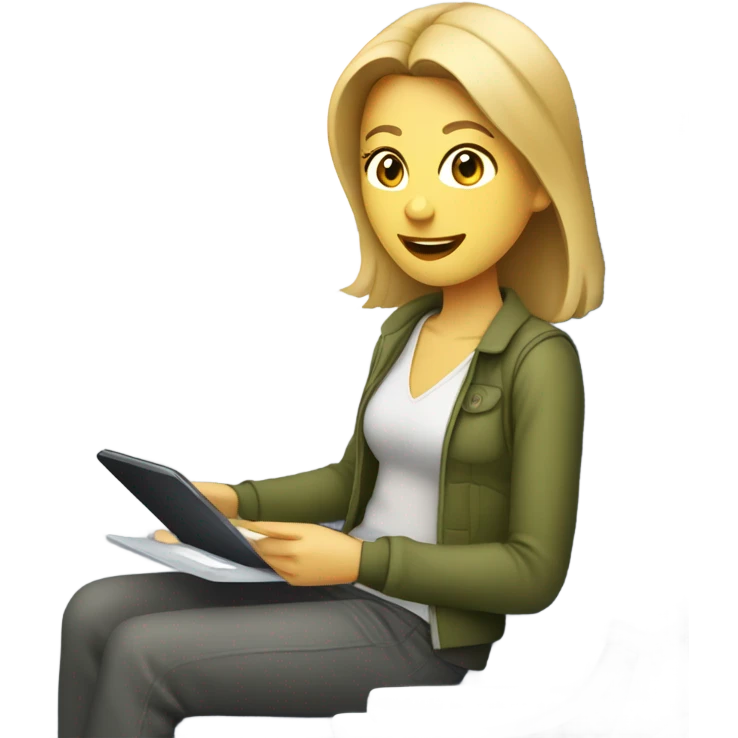 Caucasian women on a airplane  emoji