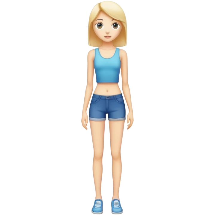 full body skinny female figure standing emoji