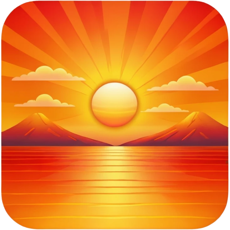 Sunset orange real emoji