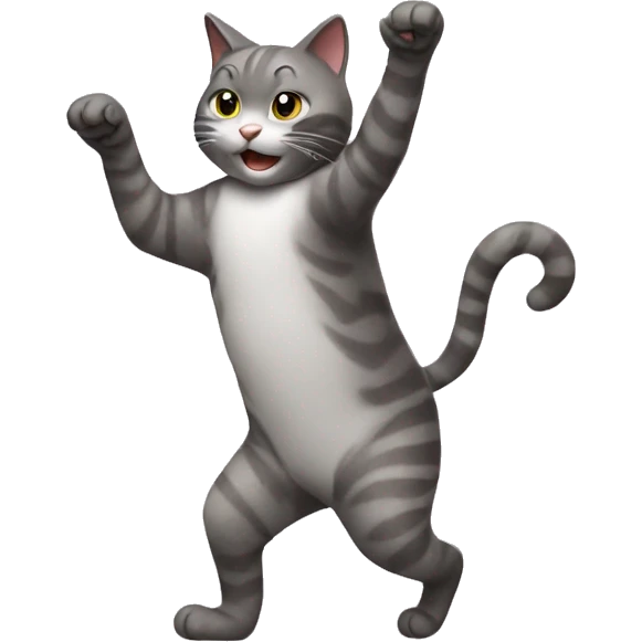 a cat is dancing emoji