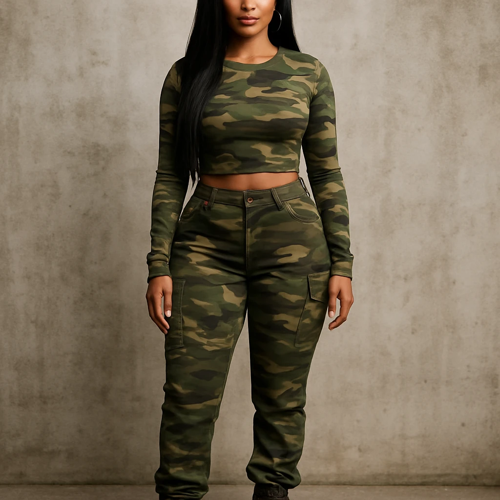 realistic full body camo baddie emoji