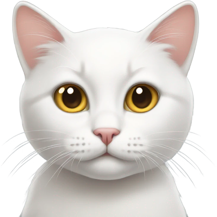 white cute cat emoji