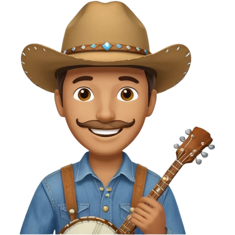 banjo-playing cowboy emoji