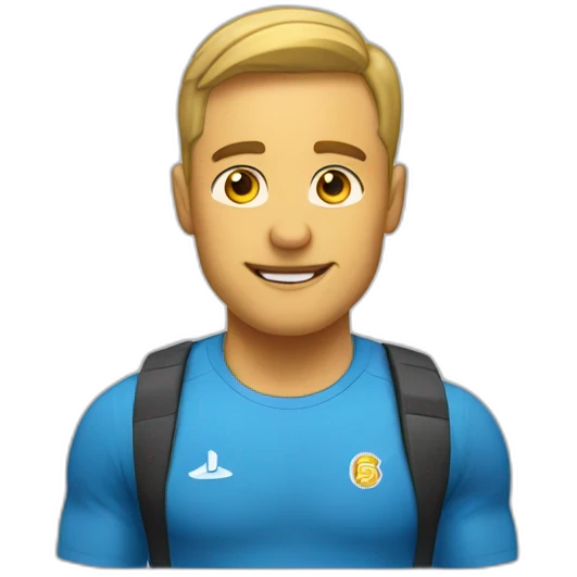 coach de gym saludando emoji