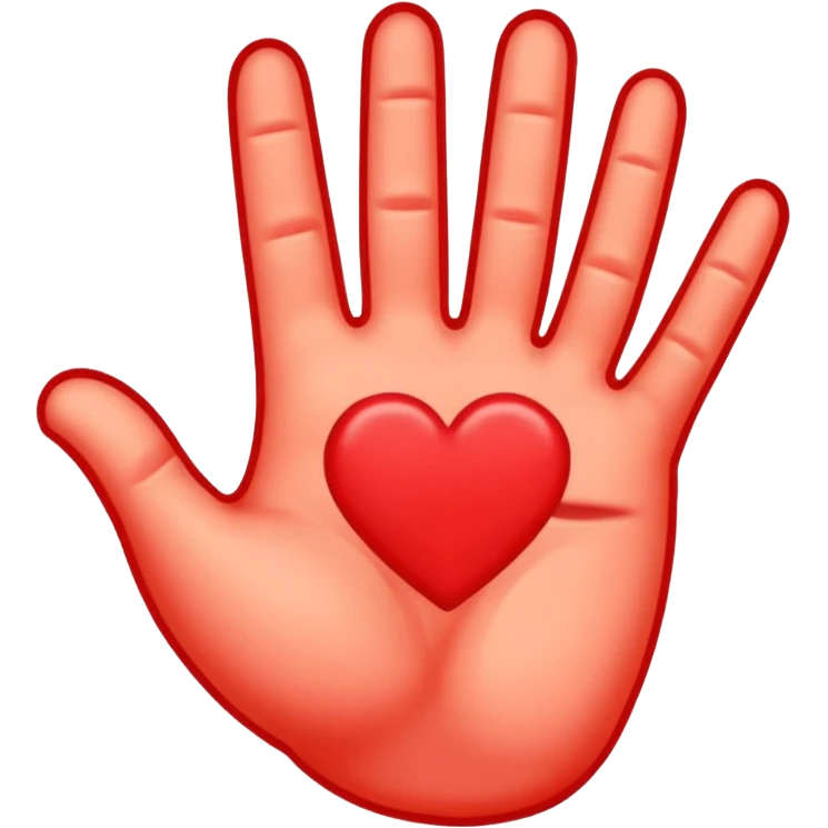 peach emoji with red hand print like a spankinging simple post spanking red mark  emoji