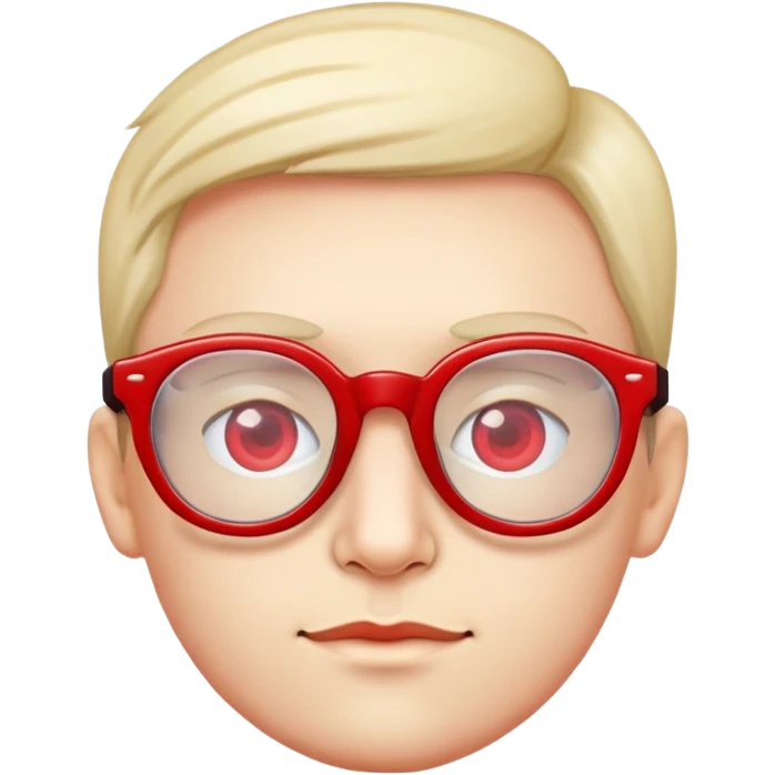 face with red glasses emoji