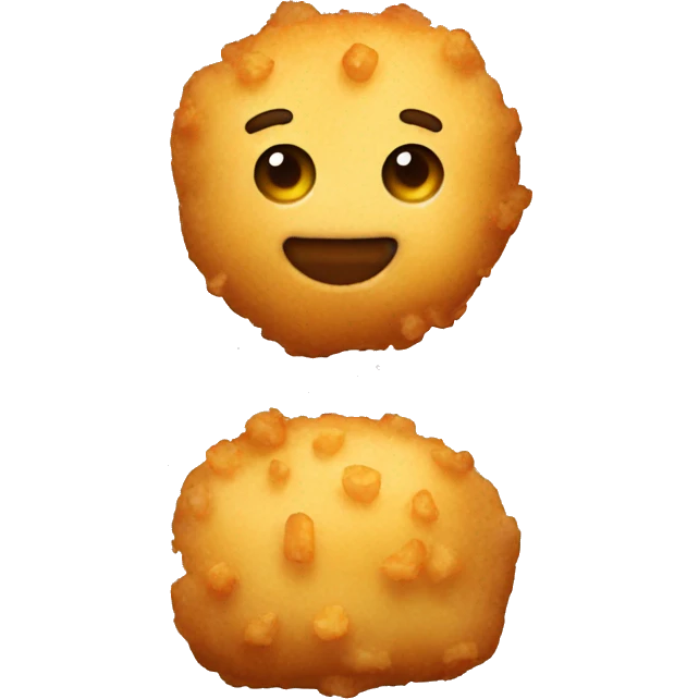 Tater tot with face emoji