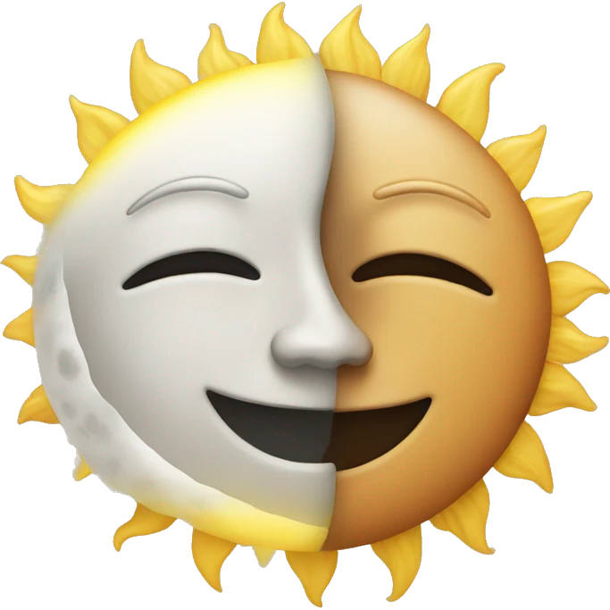 Sun and moon emoji