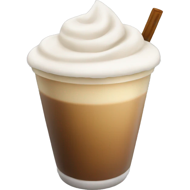 Ice latte with cold foam  emoji