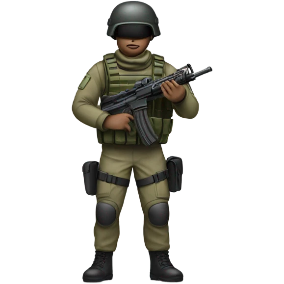 Military man with gun emoji