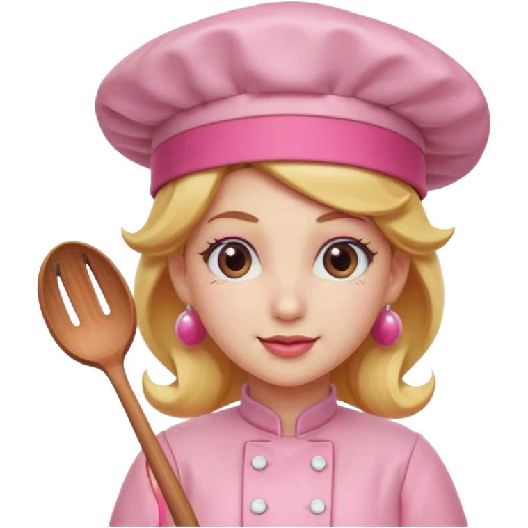 Pink chef hat princess peach emoji