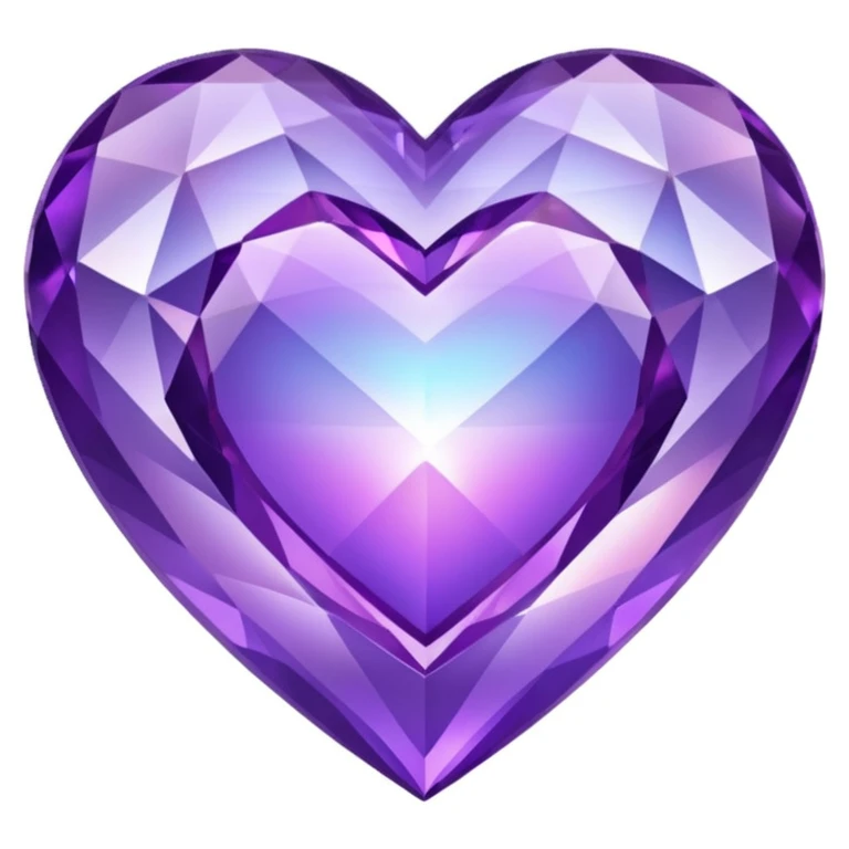 purple heart with a crystal effect emoji
