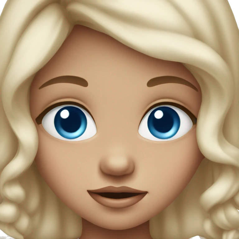 baby girl with blue eyes emoji