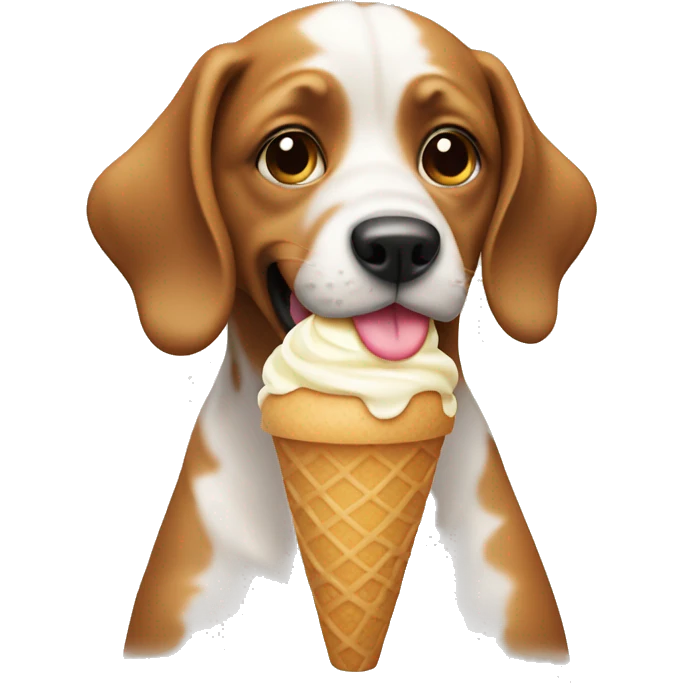 dog eating ice cream emoji