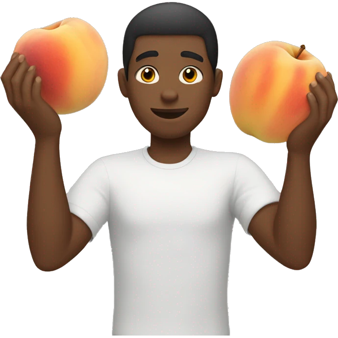 Black guy grabbing peaches emoji