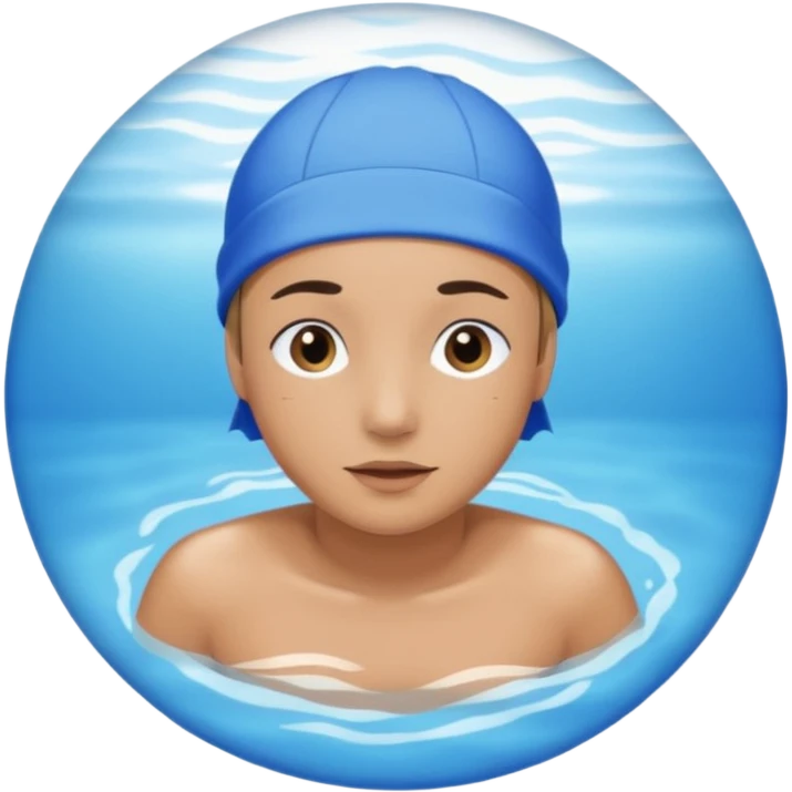 кружок в нем человек плывет emoji