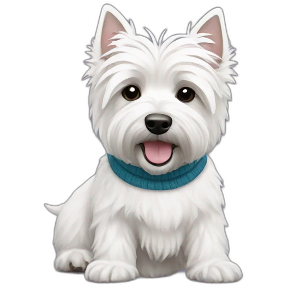 westie (dog) with crewneck emoji