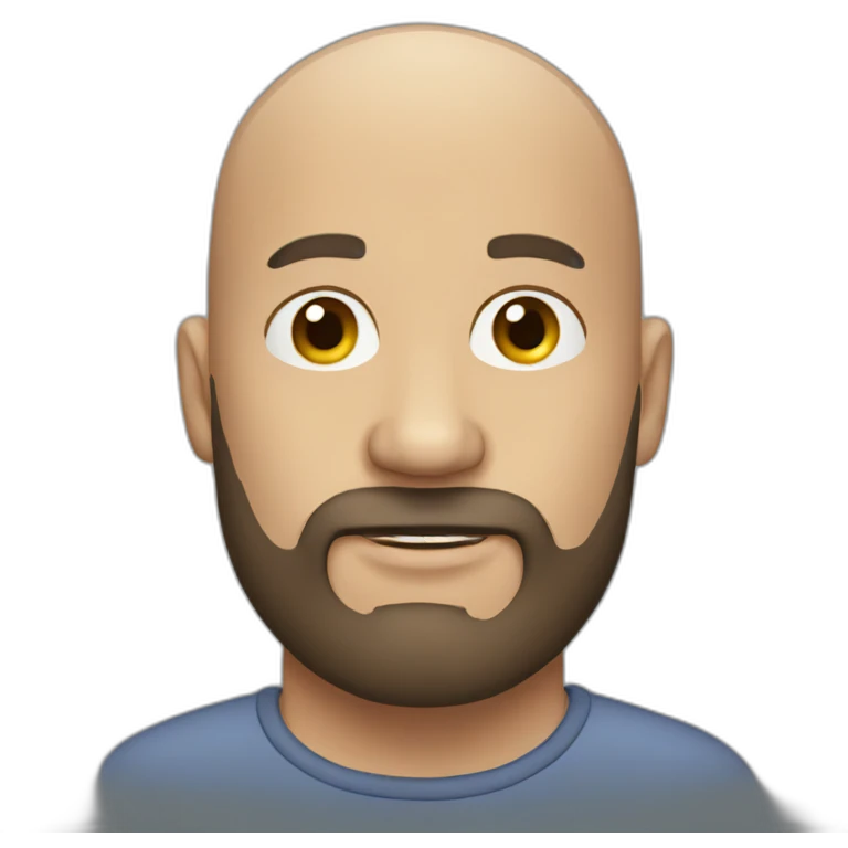 bald man with beard  emoji
