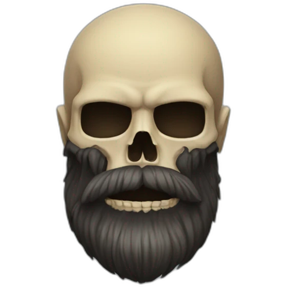 Skull-beard emoji