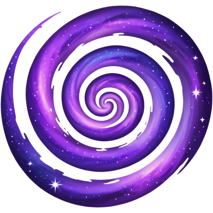 purple swirling galaxy with stars emoji