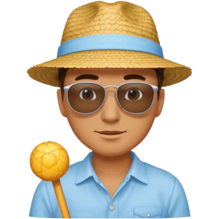 man summer hat emoji