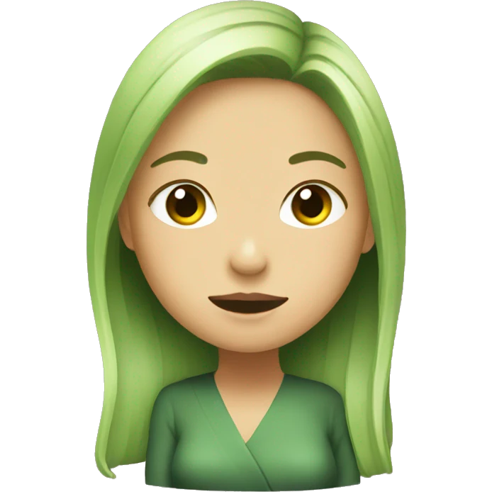 Girl drunk matcha emoji