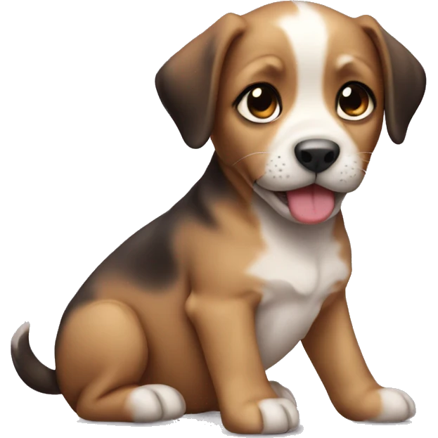 Super cute puppy emoji