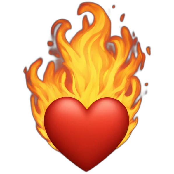 Heart fire iphone emoji