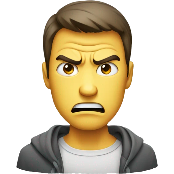 Angry face of man emoji