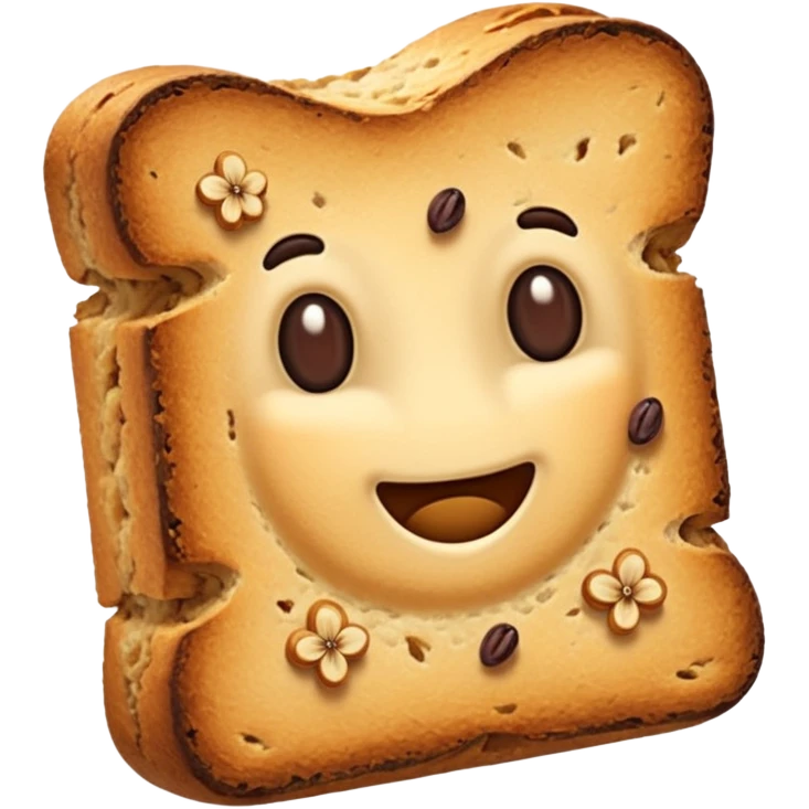 raisin rusk without a face  emoji