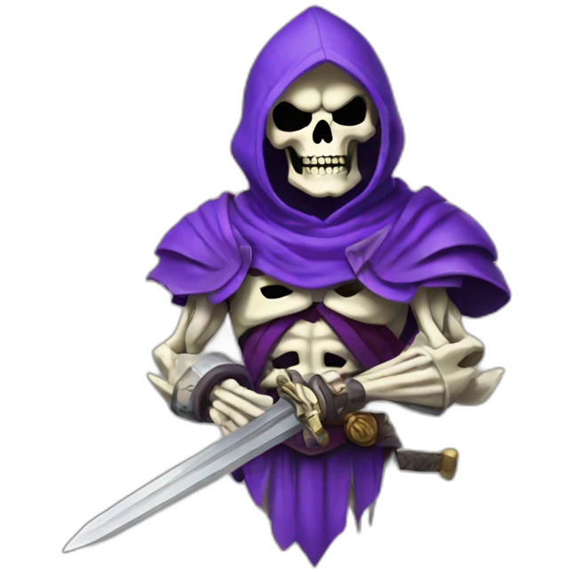 skeletor with sword emoji
