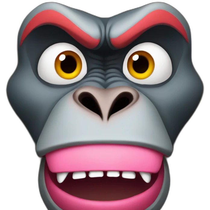A aggressive mandrill face emoji