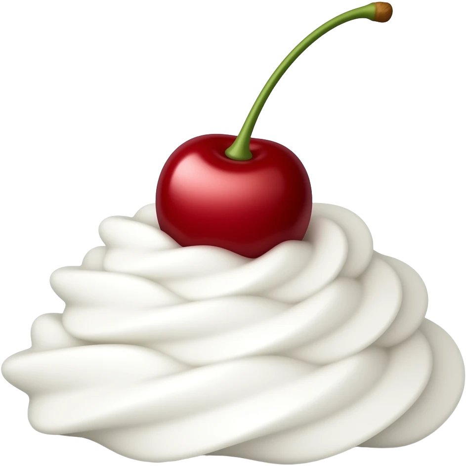 whip cream with cherry emoji