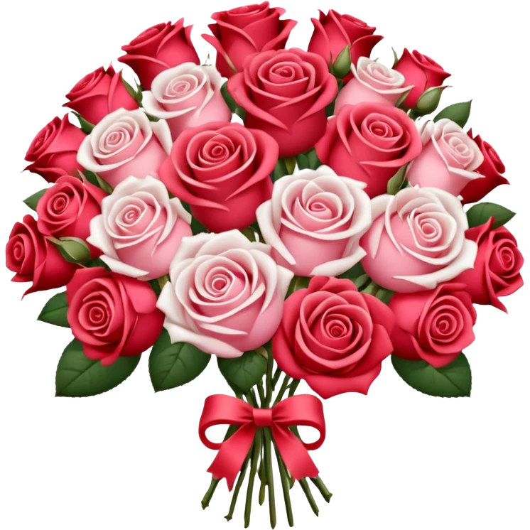 Bouquet of roses with Dior pattern emoji