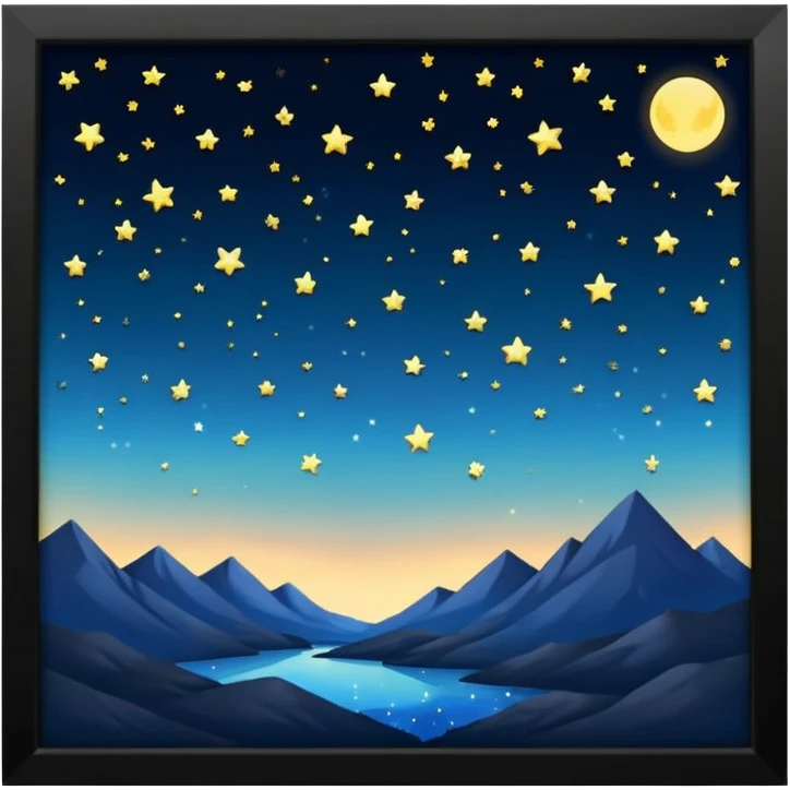 Showing now it's night. emoji