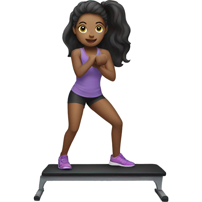 Girl doing a workout emoji