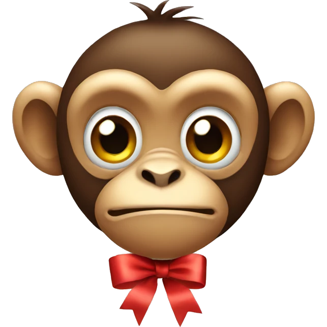 Monkey whit a ribbon  emoji