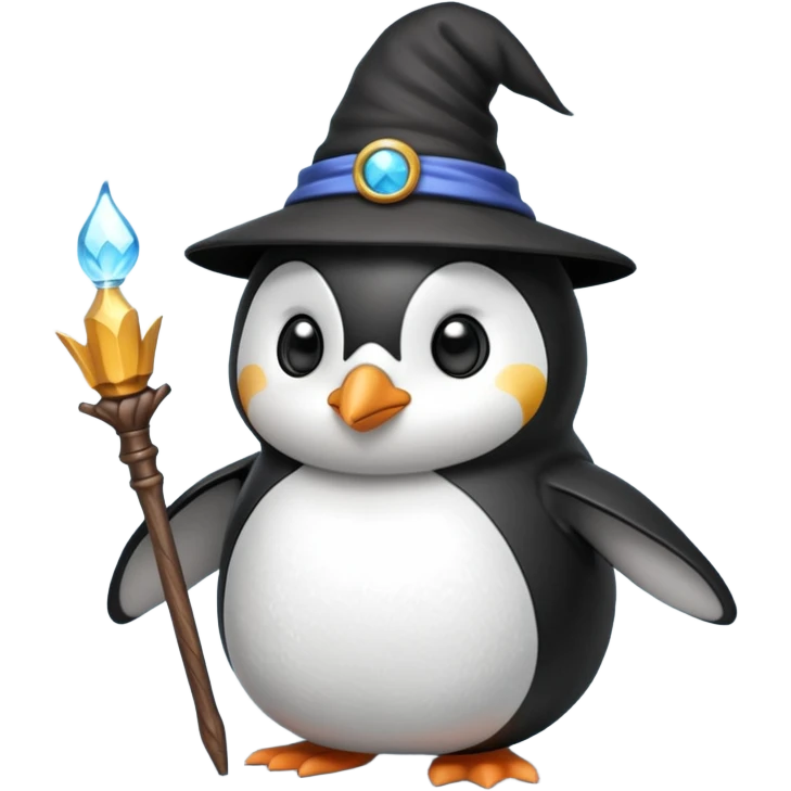 ❤️🖤Penguin Wizard emoji