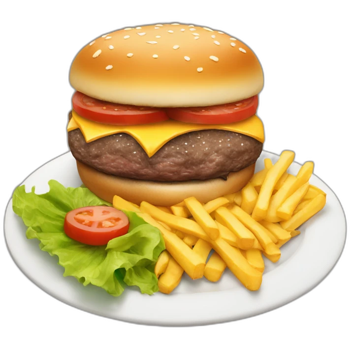 like the emoji burger 🍔 but XL, 2 steaks and 2 cheese emoji