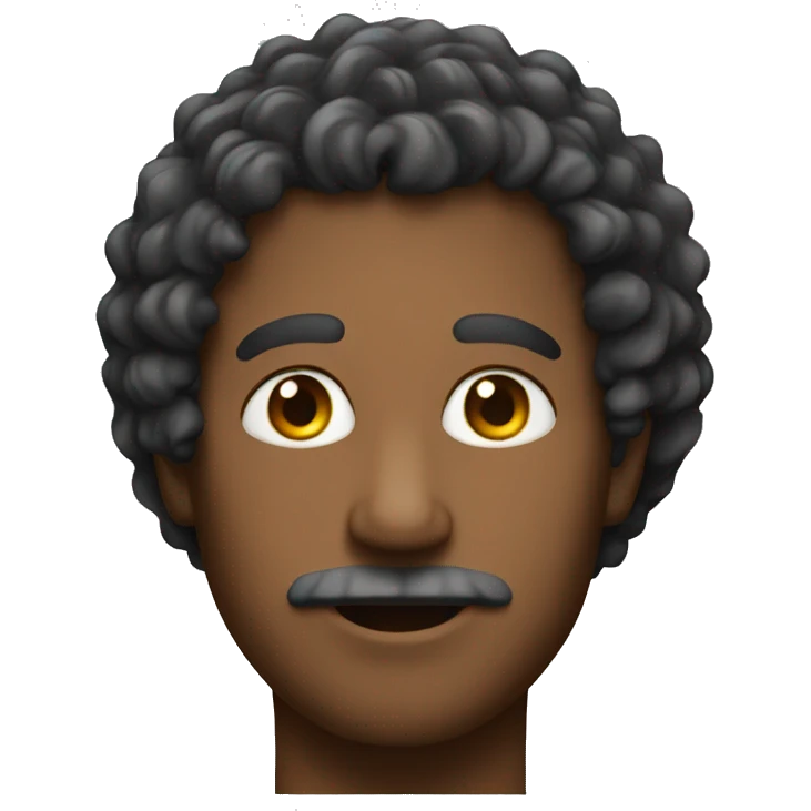 Man with curly  emoji